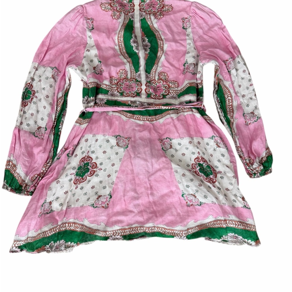Kate Ford Mantilla Mini Dress in Pink Size 4 (US 12) - Picture 4 of 7